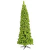 6.5 Foot Flocked Lime Artificial Halloween Tree 250 Lime Lights -Winter Decor Hub k128566