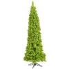 7.5 Foot Flocked Lime Fir Artificial Christmas Tree 450 Lime Lights -Winter Decor Hub k128578