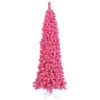 7.5 Foot Flocked Pink Fir Artificial Christmas Tree 450 Pink Lights 2 7.5 Foot Flocked Pink Fir Artificial Christmas Tree 450 Pink Lights -Winter Decor Hub k128778