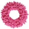 36 Inch Flocked Pink Fir Wreath -Winter Decor Hub k128836