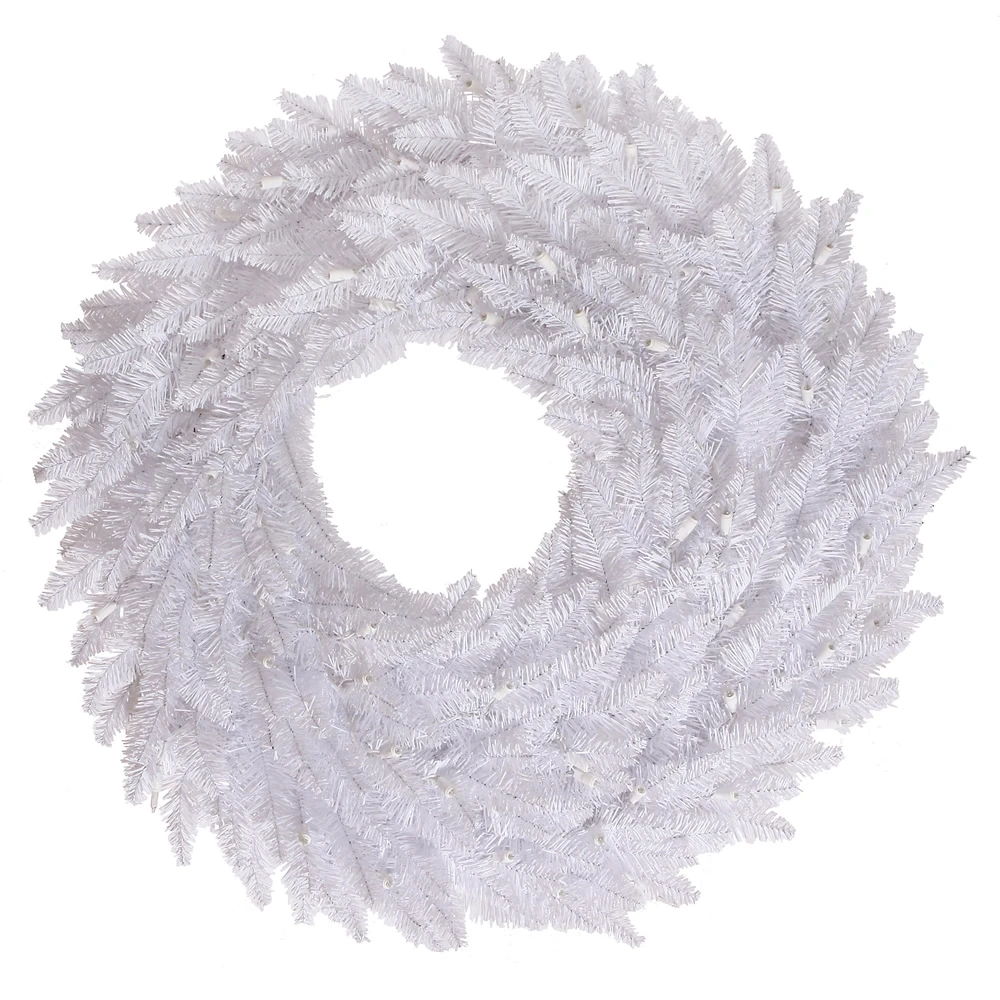 24 Inch White Fir Artificial Christmas Wreath Unlit 3 24 Inch White Fir Artificial Christmas Wreath Unlit