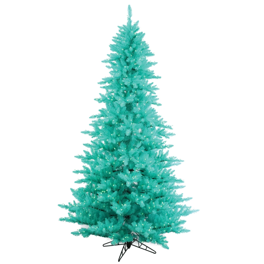 4.5 Foot Aqua Fir Artificial Christmas Tree 250 DuraLit Incandescent Aqua Mini Lights 3 4.5 Foot Aqua Fir Artificial Christmas Tree 250 DuraLit Incandescent Aqua Mini Lights