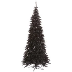 9 Foot Slim Black Artificial Halloween Tree Unlit