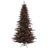 10 Foot Black Fir Artificial Halloween Tree 1150 DuraLit Incandescent Clear Mini Lights -Winter Decor Hub k161786