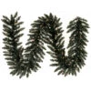 9 Foot Black Fir Artificial Halloween Garland 100 DuraLit LED M5 Italian Warm White Mini Lights -Winter Decor Hub k161815led