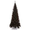 4.5 Foot Black Fir Slim Artificial Halloween Tree 200 DuraLit Incandescent Orange Mini Lights 2 4.5 Foot Black Fir Slim Artificial Halloween Tree 200 DuraLit Incandescent Orange Mini Lights -Winter Decor Hub k161946