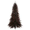 3 Foot Black Fir Artificial Halloween Tree 100 DuraLit Incandescent Orange Mini Lights