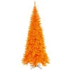4.5 Foot Orange Fir Slim Artificial Halloween Tree 200 DuraLit Incandescent Orange Mini Lights -Winter Decor Hub k162246