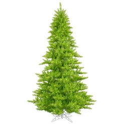 4.5 Foot Lime Fir Artificial Halloween Tree 250 DuraLit LED M5 Italian Lime Green Mini Lights