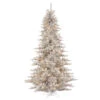 6.5 Foot Silver Tinsel Fir Artificial Christmas Tree With 600 Warm White LED Lights 2 6.5 Foot Silver Tinsel Fir Artificial Christmas Tree With 600 Warm White LED Lights -Winter Decor Hub k166866led