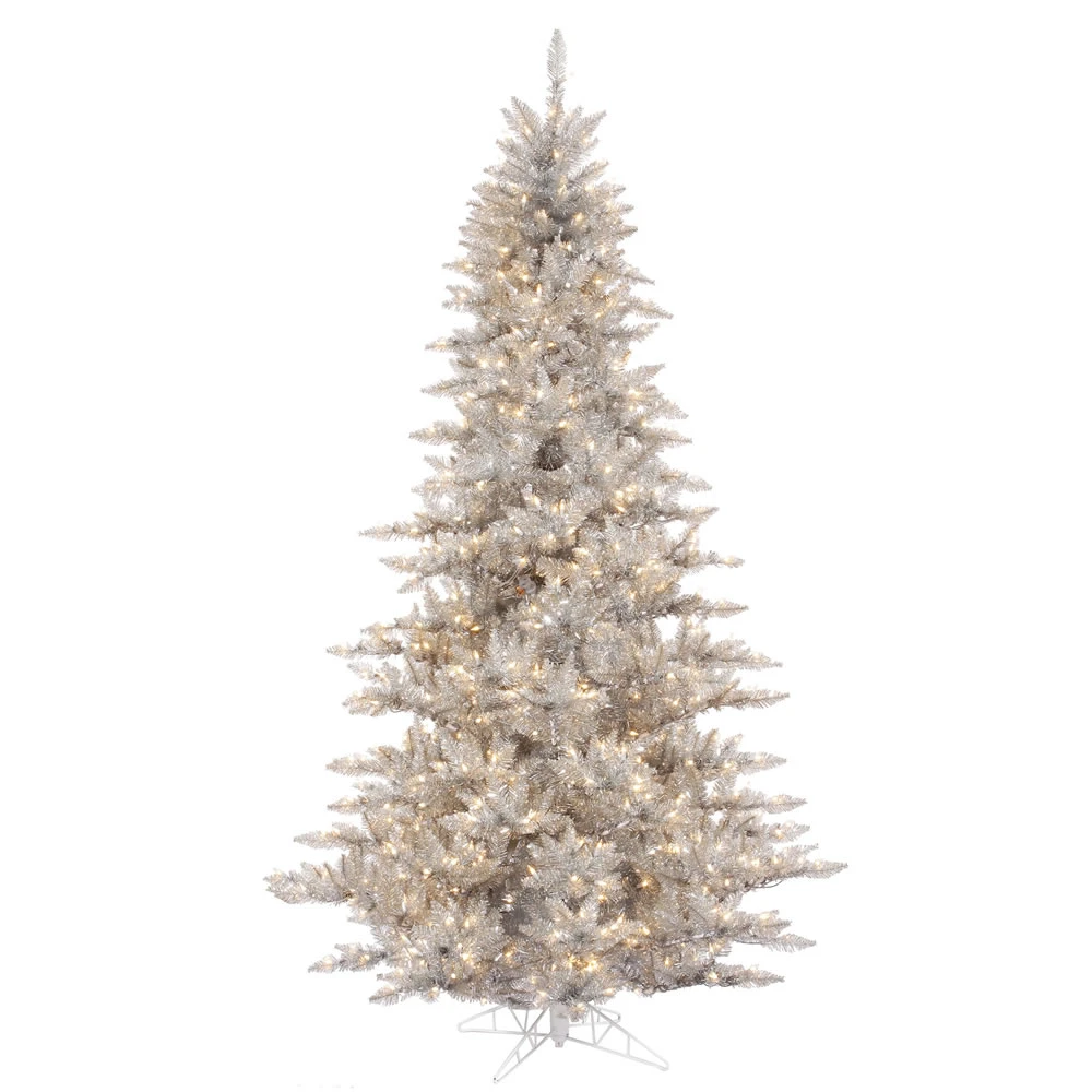 14 Foot Silver Tinsel Fir Artificial Christmas Tree 2250 LED M5 Italian Warm White Lights 3 14 Foot Silver Tinsel Fir Artificial Christmas Tree 2250 LED M5 Italian Warm White Lights