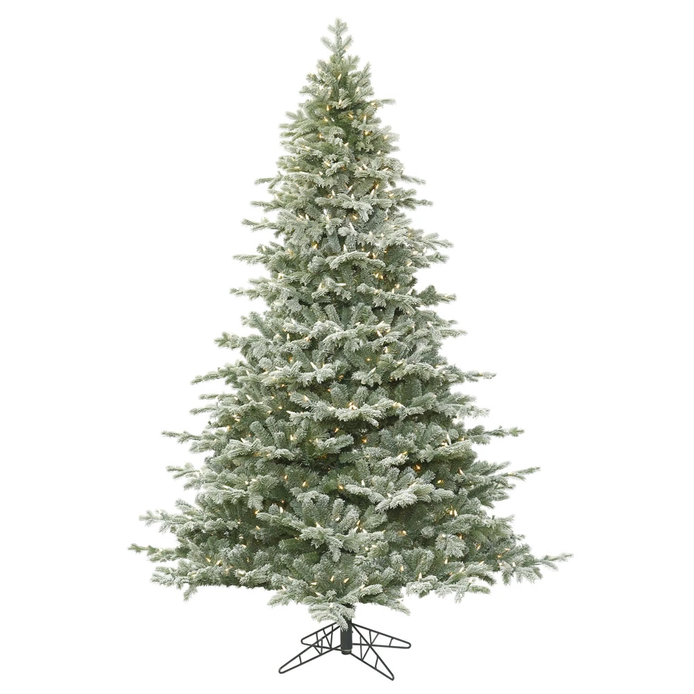 10 Foot Frosted Denton Spruce Artificial Christmas Tree 1200 DuraLit Incandescent Clear Mini Lights 3 10 Foot Frosted Denton Spruce Artificial Christmas Tree 1200 DuraLit Incandescent Clear Mini Lights
