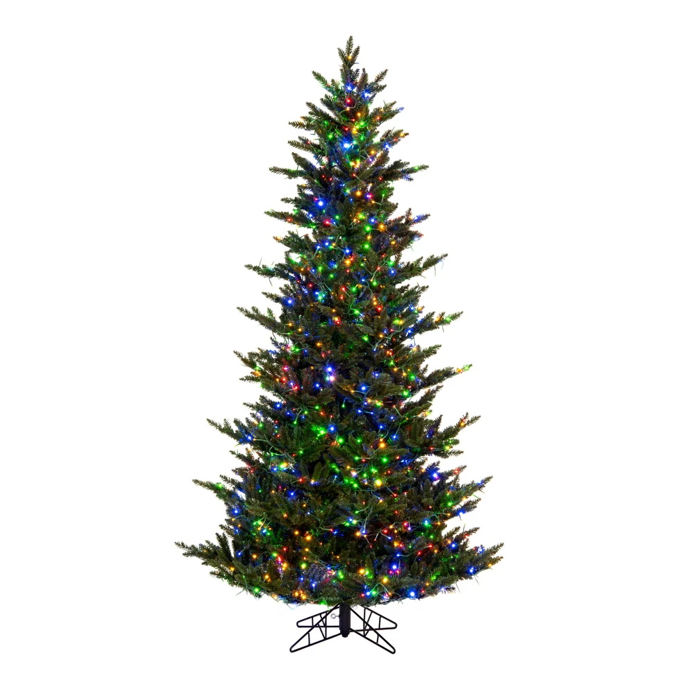 6.5 Foot Natural Fraser Fir Artificial Christmas Tree 3mm LED Multi-Color Lights 3 6.5 Foot Natural Fraser Fir Artificial Christmas Tree 3mm LED Multi-Color Lights