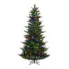 7.5 Foot Natural Fraser Fir Artificial Christmas Tree 3MM LED Multi-Colored Lights -Winter Decor Hub k194178ledcc