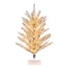 3 Foot Vintage Aluminum Artificial Christmas Tree - 300 Low Voltage LED Warm White 3MM Lights -Winter Decor Hub k196331led