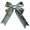 75 Inch Silver Four Loop Lame Indoor Bow -Winter Decor Hub l130760