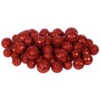 Red Glitter Sequin Styrofoam Ball Assorted Sizes -Winter Decor Hub l132203