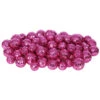 Magenta Glitter Sequin Styrofoam Ball Assorted Sizes -Winter Decor Hub l132210