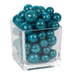 Turquoise Glitter Sequin Styrofoam Ball Assorted Sizes