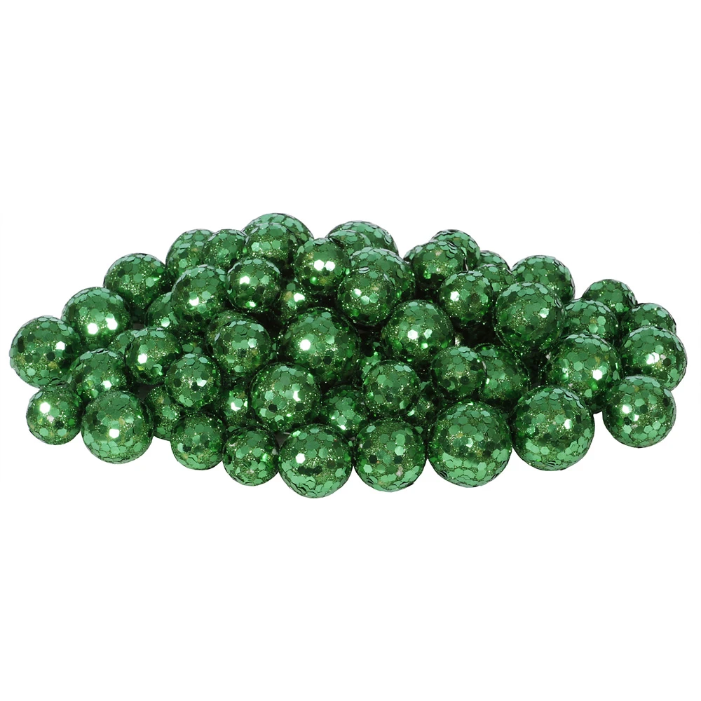 Emerald Green Glitter Sequin Styrofoam Ball Assorted Sizes 3 Emerald Green Glitter Sequin Styrofoam Ball Assorted Sizes