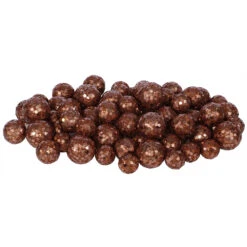 Dark Copper Glitter Sequin Styrofoam Ball Assorted Sizes