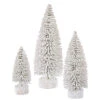 Snow White Oval Tree Set 3 Per Set 2 Snow White Oval Tree Set 3 Per Set -Winter Decor Hub l137401