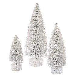 Snow White Oval Tree Set 3 Per Set