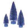 9 Inch Blue Oval Tree 3 Per Set -Winter Decor Hub l137402