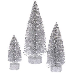 9 Inch Silver Oval Tree 3 Per Set