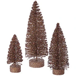 9 Inch Mocha Oval Tree 3 Per Set