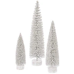 20 Inch Snow White Oval Tree 3 Per Set