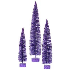 36 Inch Purple Oval Tree 3 Per Set