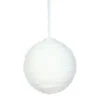 2.4 Inch White Yarn Round Christmas Ball Ornament