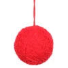 2.4 Inch Red Yarn Round Christmas Ball Ornament 1 2.4 Inch Red Yarn Round Christmas Ball Ornament -Winter Decor Hub l172463