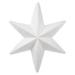 20 Inch White Glitter Bethleham Star Outdoor