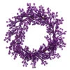 33 Inch Purple Glitter Berry Artificial Mardi Gras Wreath Unlit -Winter Decor Hub l180706