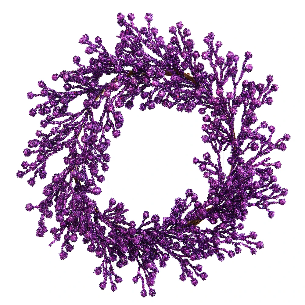 33 Inch Purple Glitter Berry Artificial Mardi Gras Wreath Unlit 3 33 Inch Purple Glitter Berry Artificial Mardi Gras Wreath Unlit