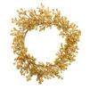 33 Inch Gold Glitter Berry Artificial Mardi Gras Wreath Unlit