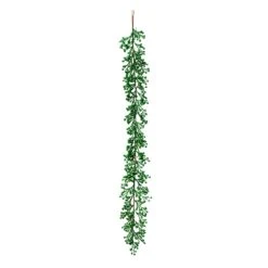 6 Foot Green Glitter Berry Artificial Mardi Gras Garland Unlit