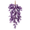 33 Inch Purple Glitter Berry Artificial Mardi Gras Teardrop Unlit -Winter Decor Hub l180906