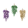 33 Inch Glitter Berry Artificial Mardi Gras Teardrop Unlit -Winter Decor Hub l1809mg