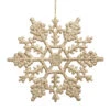 4 Inch Champagne Glitter Snowflake Christmas Ornament 2 Per Set4 -Winter Decor Hub m101411