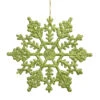 4 Inch Lime Glitter Snowflake Christmas Ornament 2 Per Set4 1 4 Inch Lime Glitter Snowflake Christmas Ornament 2 Per Set4 -Winter Decor Hub m101413