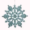 4 Inch Baby Blue Glitter Snowflake Christmas Ornament 2 Per Set4 -Winter Decor Hub m101432