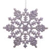 4 Inch Lavender Glitter Snowflake Christmas Ornament 2 Per Set4 -Winter Decor Hub m101436