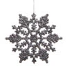 6.25 Inch Pewter Glitter Snowflake Christmas Ornament 12 Per Set 1 6.25 Inch Pewter Glitter Snowflake Christmas Ornament 12 Per Set -Winter Decor Hub m101527