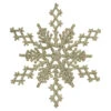 6.25 Inch Champagne Glitter Snowflake Christmas Ornament