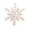 8 Inch Ivory Glitter Snowflake Christmas Ornament 12 Per Set