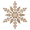 8 Inch Rose Gold Glitter Snowflake Christmas Ornament 12 Per Set