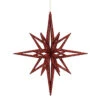 16 Inch Red 3D Glitter Star -Winter Decor Hub m148303